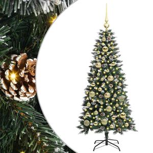 vidaXL Artificial Christmas Tree with 150 LEDs with Stand Green 120 cm