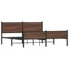 vidaXL Metal Bed Frame without Mattress Brown Oak 180x200 cm Super King