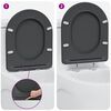 vidaXL Toilet Seat Anthracite 44 x 36.4 x 3.4 cm Duroplast
