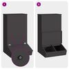 vidaXL Pig Feeder Black 55 x 51 x 91.5 cm Cold-Rolled Steel