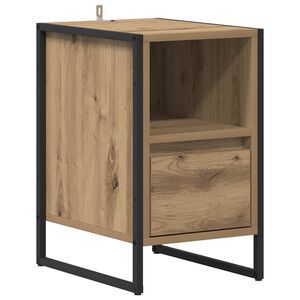 vidaXL Bedside Table Artisian Oak 39.5 x 30 x 50 cm Engineered Wood