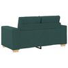 vidaXL Sofa 3 pcs Dark Green Fabric