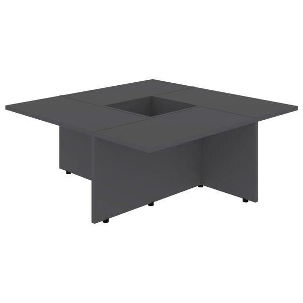vidaXL Coffee Table Grey 79.5x79.5x30 cm Engineered Wood