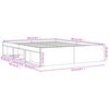 vidaXL Bed Frame without Mattress Concrete Grey 140x190 cm