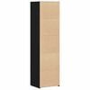 vidaXL Highboard 2 pcs Black Oak 50 x 42.5 x 185 cm
