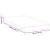 vidaXL Mattress White and Grey 100 x 200 cm Pocket Spring