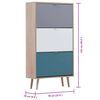 Finori Shoe Cabinet 42 Sonoma Oak and Tricolour