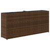 vidaXL Garden Planters with 2 Pots 2 pcs Brown 90x20x40 cm Poly Rattan