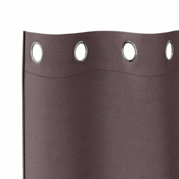 vidaXL Blackout Curtains with Rings 2 pcs Dark Brown 140 x 140 cm
