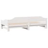 vidaXL Daybed with Trundle without Mattress White 90x200 cm Solid Wood