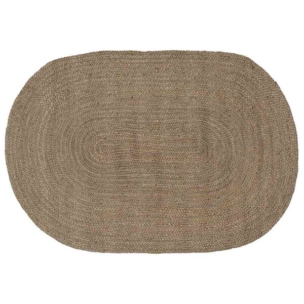 vidaXL Rug Natural and Black 300 x 300 cm Jute