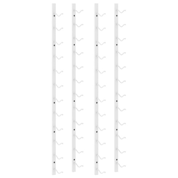 vidaXL Wall Mounted Wine Rack for 12 Bottles 2 pcs White Iron