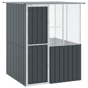 vidaXL Bird Cage Anthracite 154 x 154 x 200 cm Galvanised steel