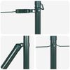 vidaXL Fence Post 13 pcs Green Steel