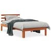 vidaXL Bed Frame without Mattress Wax Brown 75x190 cm Solid Wood Pine