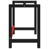 vidaXL Work Bench Frame Metal 80x57x79 cm Black and Red