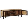 vidaXL TV Cabinet 110x30x40 cm Solid Rough Wood Mango