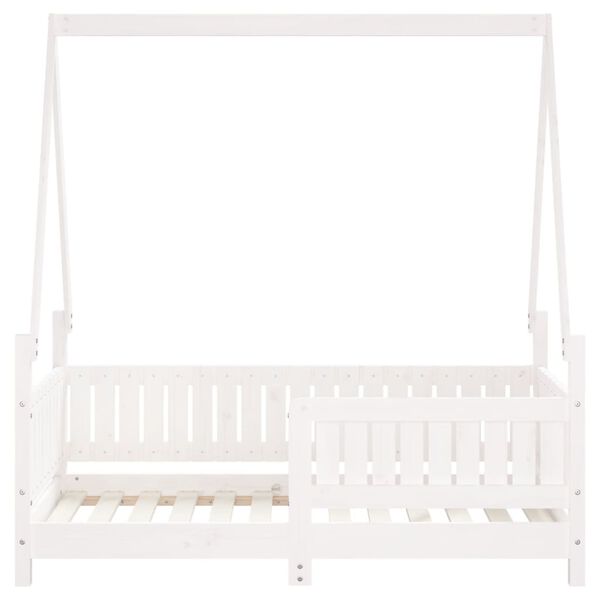 vidaXL Kids Bed Frame White 70x140 cm Solid Wood Pine