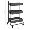 vidaXL 3-Tier Trolley Anthracite 43x34x79 cm Steel