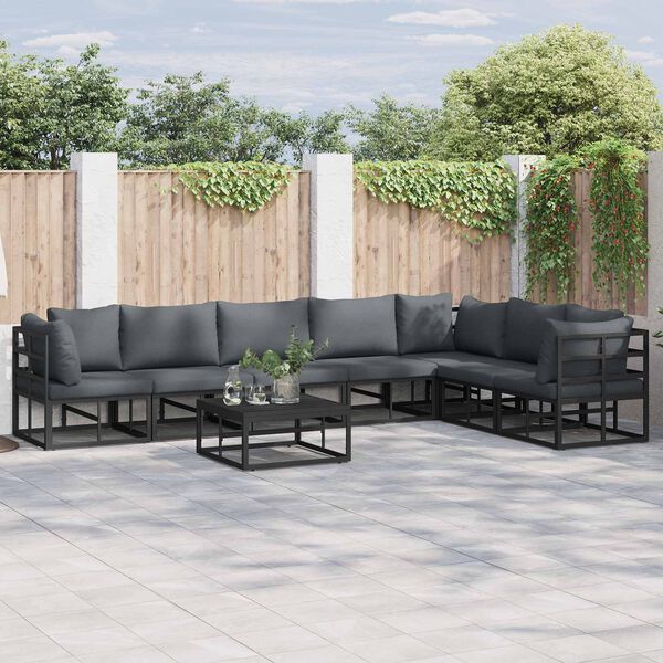 vidaXL Garden Sofa Set with Cushion 8 pcs