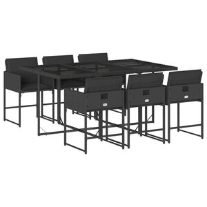vidaXL Garden Dining Set | Black