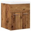vidaXL 2 Piece Bathroom Furniture Set Old Wood Engineered Wood