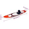 vidaXL Inflatable Stand Up Paddle Board Set Red 360x81x10 cm
