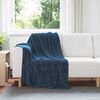vidaXL Throw Blanket Navy Blue 130 x 150 cm Fleece