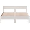 vidaXL Bed Frame without Mattress White 120x190 cm Small Double Solid Wood Pine