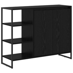 vidaXL Side Cabinet Black Oak 96.5 x 30 x 75 cm Engineered Wood