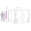 vidaXL Gazebo with Nets 300x300x265 cm Cream