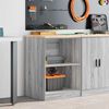 vidaXL Garage Storage Cabinet Grey Sonoma 60x51x85 cm Solid Wood Pine