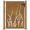 vidaXL Garden Gate 100x150 cm Corten Steel Grass Design
