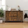 vidaXL Sideboard Smoked Oak 102x35x70 cm Engineered Wood
