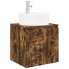 vidaXL Wall-Mounted Sink Vanity Smoked Oak 49.5 x 44.5 x 65 cm