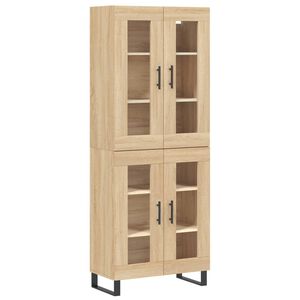 vidaXL Highboard Sonoma Oak 69.5x34x180 cm Engineered Wood