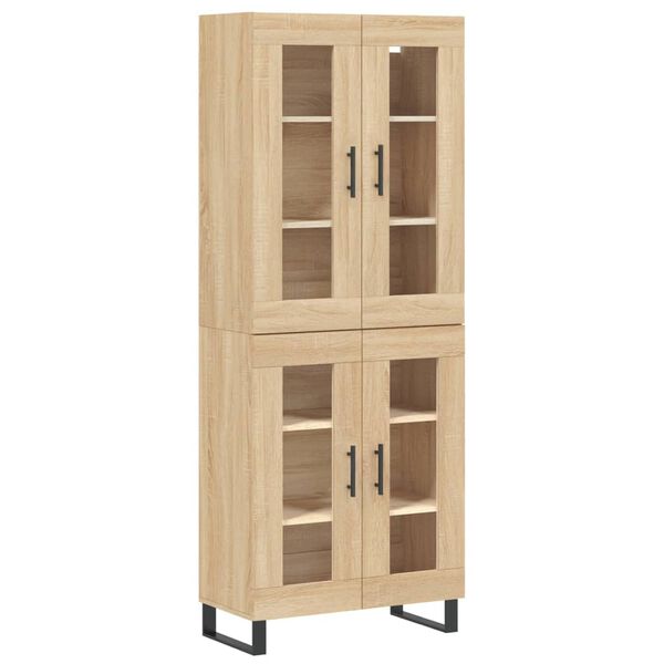 vidaXL Highboard Sonoma Oak 69.5x34x180 cm Engineered Wood