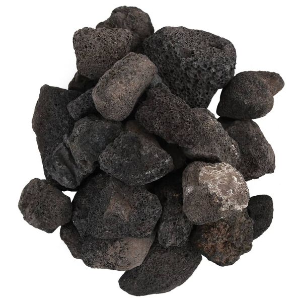 vidaXL Volcanic Rocks 10 kg Black 5-8 cm