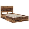 vidaXL Bed Frame with Headboard Old Wood 120 x 200 cm Engineered Wood