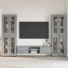 vidaXL TV Cabinet Set with Drawer FLORIN Grey Sonoma Engineered Wood