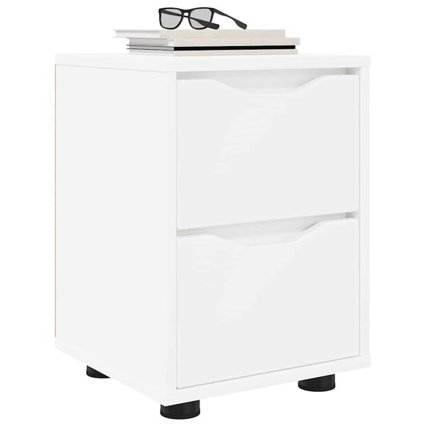 vidaXL Bedside Tables 2 pcs White 30.5 x 30 x 43 cm Engineered Wood
