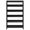 vidaXL Shoe Rack Black 60x25x100 cm Engineered Wood
