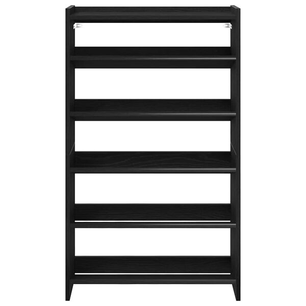 vidaXL Shoe Rack Black 60x25x100 cm Engineered Wood