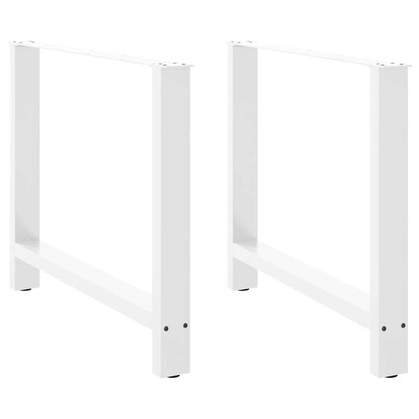 vidaXL Dining Table Legs White 2 pcs 90x(72-73) cm Steel