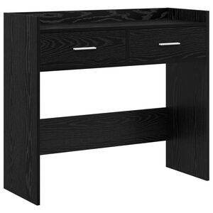 vidaXL Console Table Black Oak 90 x 35 x 80 cm Engineered Wood