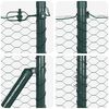 vidaXL Fence with Posts Green 1.4 x 10 m PVC-coated steel