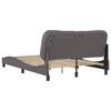 vidaXL Bed Frame with LED without Mattress "Hvar" Grey 140x190 cm