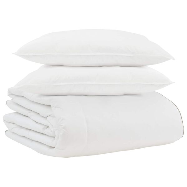 vidaXL Winter Duvet with Pillow 3 pcs White Down Feather