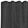 vidaXL Voile Curtains with Rod Pockets 2 pcs Black