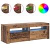 vidaXL TV Cabinet with LED Lights Old Wood 120x35x40 cm Engineered Wood